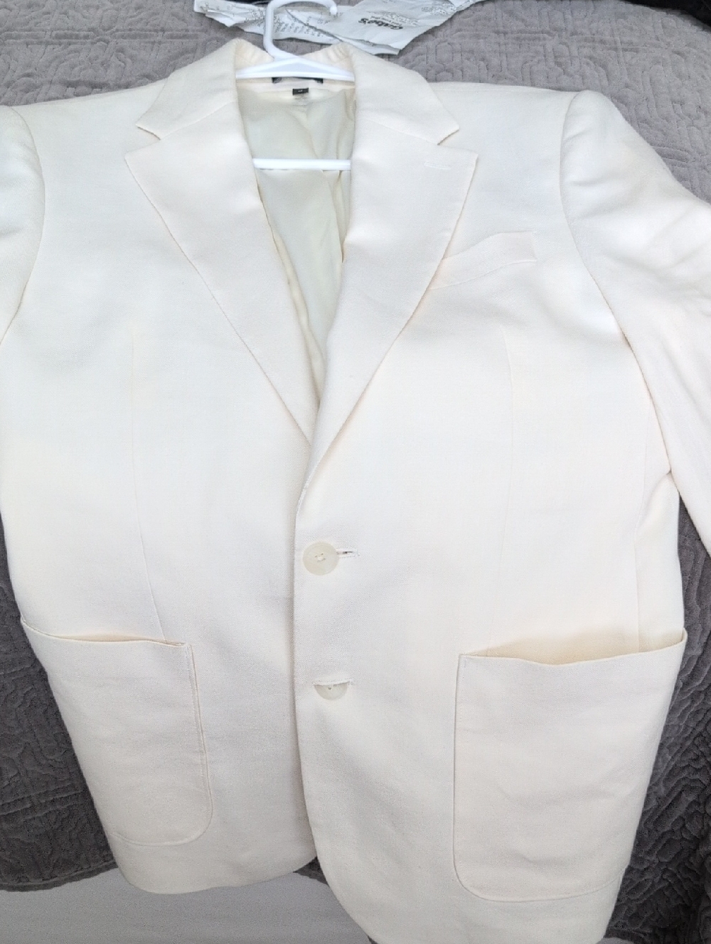 Express Men's Cream Linen Slim Blazer 36S